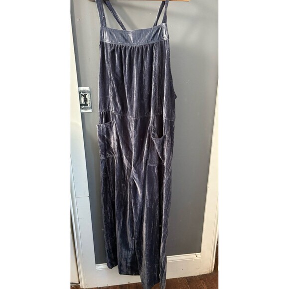 Natural life size xxl gray velvet Jumpsuit overalls - Picture 4 of 8